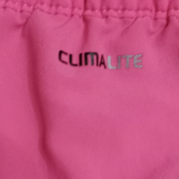 ADIDAS | Pink,Blue,White Athletic Climalite Shorts With Mesh Lining | Large - Picture 4 of 5